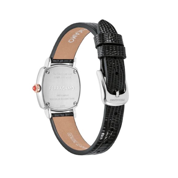 SALE! SALVATORE FERRAGAMO RETRO BLACK SKIN WATCH